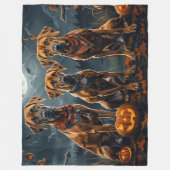 Couverture Polaire Halloween Rhodesian Ridgeback Éffrayant (Devant)