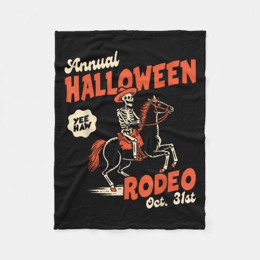 Couverture Polaire Halloween Rodeo Horse Western Cowboy Fall Autumn S (Devant)