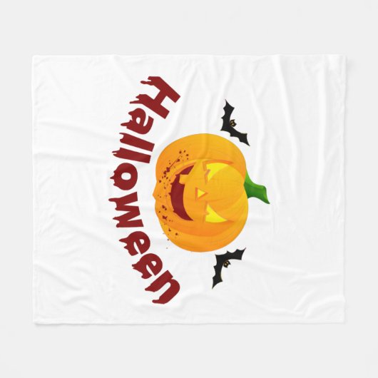 Couverture Polaire Halloween sanglant (Devant (Horizontal))