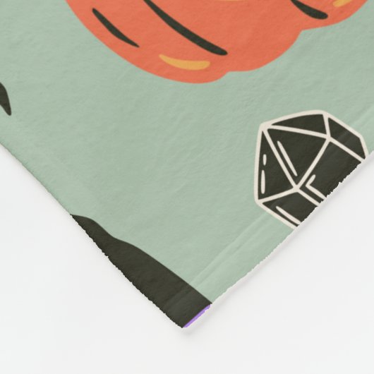 Couverture Polaire Halloween sans couture motif avec casquette sorciè (Coin)