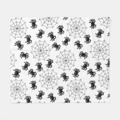 Couverture Polaire Halloween simple et moderne noir et blanc (Devant (Horizontal))