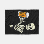 Couverture Polaire Halloween Skeleton Dad Funny Lazy Skull Costume Pa (Devant (Horizontal))