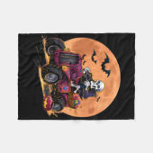 Couverture Polaire Halloween Skeleton équitation Monster Truck Toddle (Devant (Horizontal))