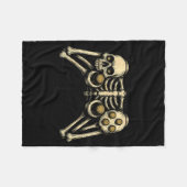 Couverture Polaire Halloween Skeleton Gamer Gaming Controller Costume (Devant (Horizontal))