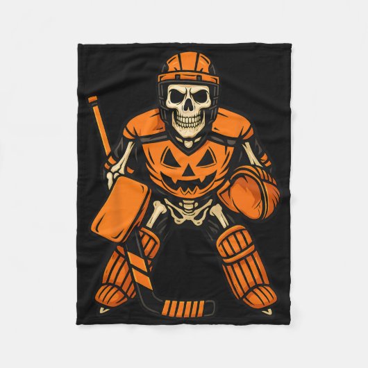 Couverture Polaire Halloween Skeleton Goalie Pumpkin Costume  (Devant)