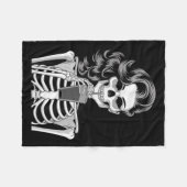 Couverture Polaire Halloween Skeleton Retro Style Drink Beverage Quir (Devant (Horizontal))