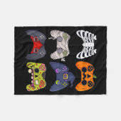 Couverture Polaire Halloween Skeleton Zombie Gaming Controllers Mummy (Devant (Horizontal))