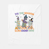 Couverture Polaire Halloween Sonography Retro Tis The Season Ultrasou (Devant)