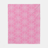 Couverture Polaire Halloween Spider Webs en rose et blanc (Devant)