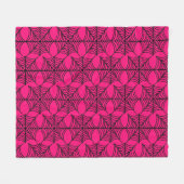 Couverture Polaire Halloween Spider Webs sur rose (Devant (Horizontal))