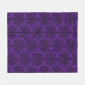 Couverture Polaire Halloween Spider Webs sur violet (Devant (Horizontal))