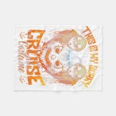 Couverture Polaire Halloween squelette éffrayant (Devant (Horizontal))