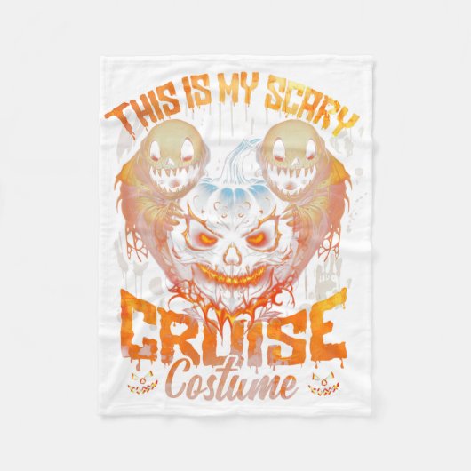 Couverture Polaire Halloween squelette éffrayant (Devant)