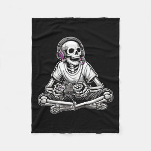 Couverture Polaire Halloween squelettique