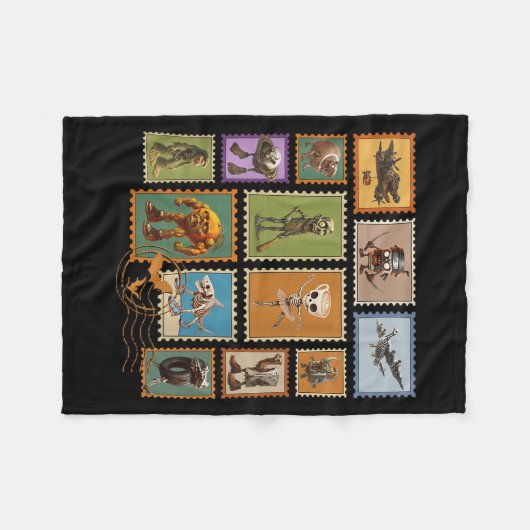 Couverture Polaire Halloween Stal Stamps Italian Brainrot Zombie (Devant (Horizontal))