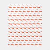 Couverture Polaire Halloween Surfer Ghost noir (Devant)