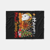 Couverture Polaire Halloween Thanksgiving Christmas Turkey Happy Hall (Devant (Horizontal))