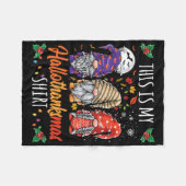 Couverture Polaire Halloween Thanksgiving Noël Fun Hallothanksma (Devant (Horizontal))