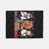 Couverture Polaire Halloween Thanksgiving Noël Joyeux Hallomerci (Devant (Horizontal))