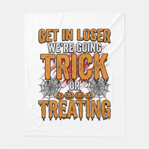 Couverture Polaire Halloween Trick Or Treating Typographie Vintage De