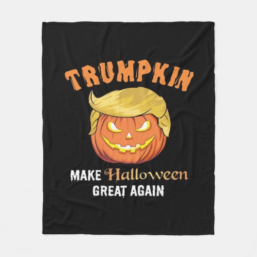 Couverture Polaire Halloween Trumpkin - Rendre Halloween grand (Devant)