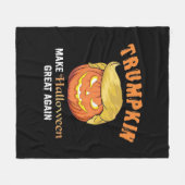 Couverture Polaire Halloween Trumpkin - Rendre Halloween grand (Devant (Horizontal))