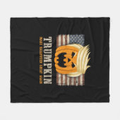 Couverture Polaire Halloween Trumpkin Vintage Us Drapeau drôle (Devant (Horizontal))