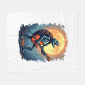 Couverture Polaire Halloween Turtle Skeleton Rocker Tee pour Music Lo (Devant (Horizontal))
