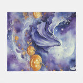 Couverture Polaire Halloween violet (Devant (Horizontal))