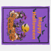 Couverture Polaire Halloween violet à la mode Joyeux Gnome (Devant (Horizontal))