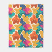 Couverture Polaire Halloween Whimsical Feuilles d'automne Motif sans (Devant)