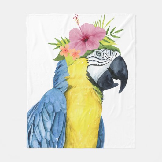 Couverture Polaire Halo tropical - Perroquet (Devant)