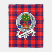 Couverture Polaire Hamilton Moderne Clan Badge Tartan Plaid (Devant)