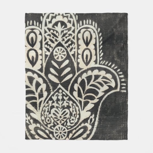 Couverture Polaire Hamsa de nuit (Devant)