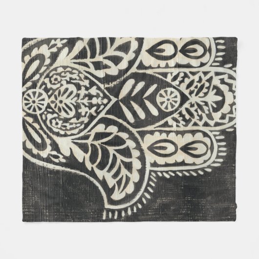 Couverture Polaire Hamsa de nuit (Devant (Horizontal))