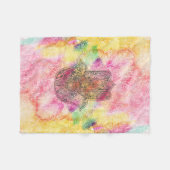 Couverture Polaire HAMSA Main Fatima symbole amulet Henné floral (Devant (Horizontal))