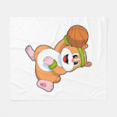 Couverture Polaire Hamster as Basketball player (Devant (Horizontal))