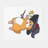 Couverture Polaire Hamster as Wizard with Magic mur (Devant (Horizontal))