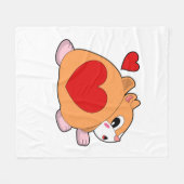 Couverture Polaire Hamster au coeur (Devant (Horizontal))