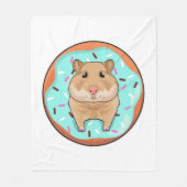 Couverture Polaire Hamster avec Donut (Devant)