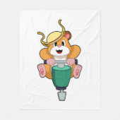 Couverture Polaire Hamster avec Jackhammer (Devant)