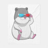 Couverture Polaire Hamster avec lunettes (Devant)