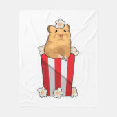 Couverture Polaire Hamster avec Popcorn (Devant)