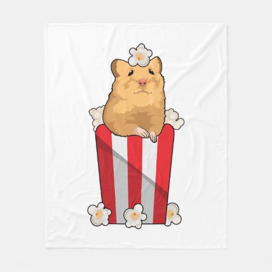 Couverture Polaire Hamster avec Popcorn (Devant)