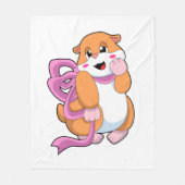 Couverture Polaire Hamster avec ruban (Devant)