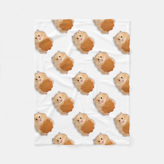 Couverture Polaire Hamster mou avec illustration biscuit cadeau (Devant)