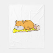 Couverture Polaire Hamster & Pizza au fromage (Devant)