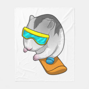 Couverture Polaire Hamster Snowboard Snowboard