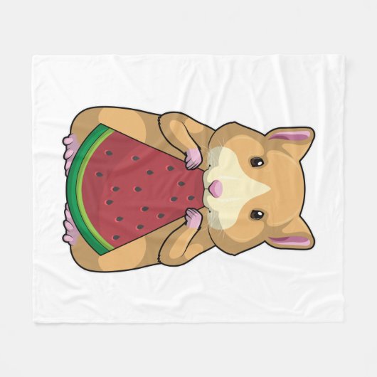 Couverture Polaire Hamster with Watermelon (Devant (Horizontal))