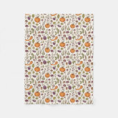 Couverture Polaire Hand-Drawn Engraving Style Fall Vegetable (Devant)